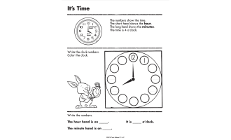 Time and Money Printable Workbook: Get Ready for 1st Grade: