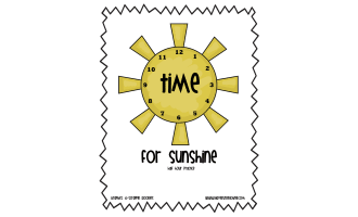 Time for Sunshine To The Half Hour Clock Activity