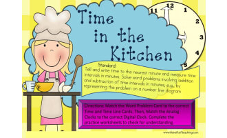 Time in the Kitchen Time Intervals Activity
