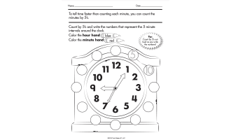 Time: Intervals and Elapsed Time - 5, 15, 30, 60 Printable Workbook