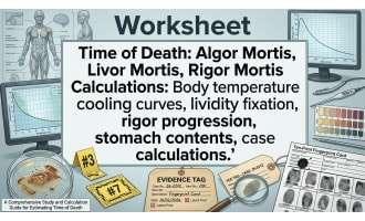 Time of Death: Algor Mortis, Livor Mortis, Rigor Mortis Calculations