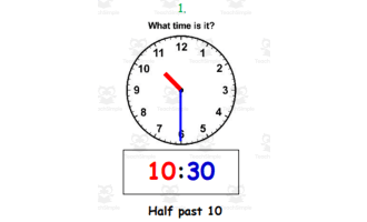 TIME WORKSHEET - ANALOGUE AND DIGITAL