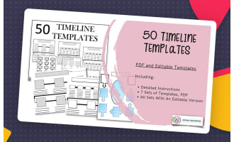 Timeline Templates, 50 Differentiated Timelines, Editable Version Included