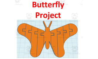 TinkerCAD step-by-step instructions for Articulated Butterfly