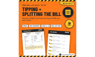 Tipping + Splitting the Bill | Receipts, Percent + Money Math