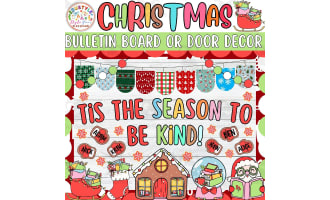 Tis the Season: Christmas & December Bulletin Board or Door Decor Kit