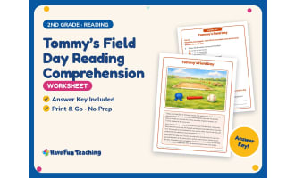 Tommy’s Field Day Reading Comprehension Worksheet – 2nd Grade Practice