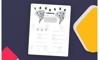 Tornado Multiplication Worksheet