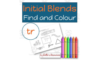 TR Blend Find and Colour Phonics Worksheet to Develop Phonemic