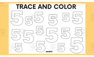 Trace and Color Number Shape - 5