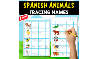 TRACING 25 NAMES OF ANIMALS | SPANISH RESOURCE
