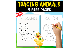 TRACING 9 ANIMALS | HANDWRITING MINIBOOK