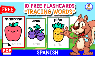 TRACING FRUITS | IN SPANISH | FREE RESOURCE