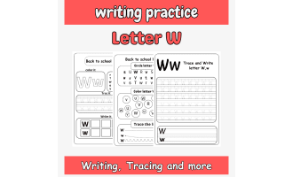 tracing letter w printable - handwriting letter w worksheets