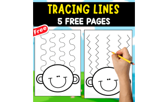 TRACING LINES | 5 FREE PAGES | FUNNY ACTIVITY