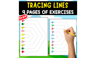 TRACING LINES | 9 FRE PAGES OF EXERCISES