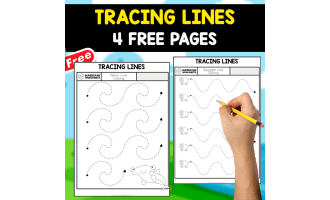 TRACING LINES AND STROKES | 4 FREE PAGES