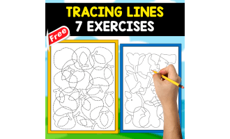 TRACING LINES EXERCISES | 7 FREE PAGES