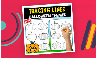 TRACING LINES | HALLOWEEN THEMED | 2 PAGES