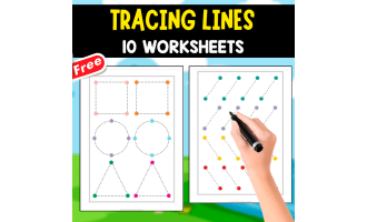 TRACING LINES MINIBOOK | 10 PAGES_J