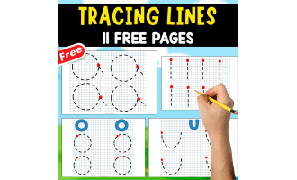 TRACING LINES MINIBOOK | 11 FREE PAGES