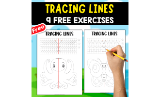 TRACING LINES MINIBOOK | INCLUDE 9 FREE PAGES
