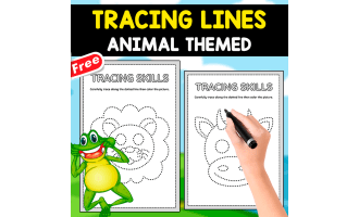 TRACING LINES OF ANIMALS | 2 THEMED