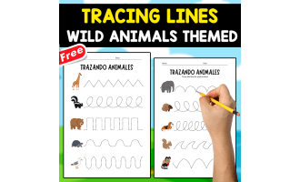 TRACING LINES | WILD ANIMALS THEMED