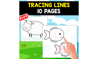 TRACING LINES WORKSHEETS | 10 FREE PAGES