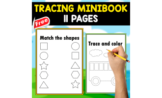 TRACING MINIBOOK | 11 FREE WORKSHEETS