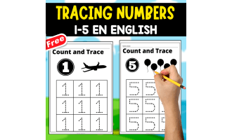 TRACING NUMBERS 0-5 | IN ENGLISH