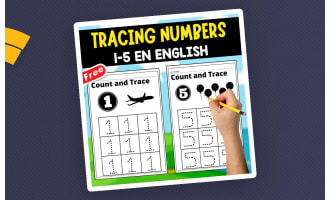 TRACING NUMBERS 0-5 | IN ENGLISH