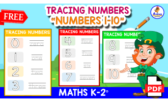 TRACING NUMBERS 1 TO 10 | Free Worksheets
