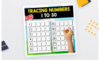 TRACING NUMBERS | 1 TO 30