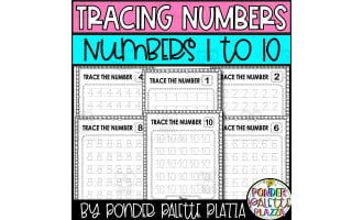 Tracing Numbers Activity - Numbers 1 to 10