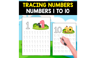 TRACING NUMBERS | FREE MINIBOOK | NUMBERS 1 TO 10
