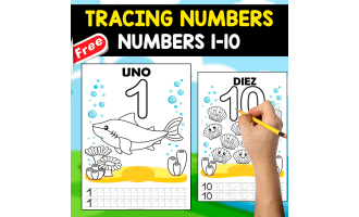 TRACING NUMBERS MINIBOOK FOR KIDS | NUMBERS 1 TO 10