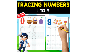 TRACING NUMBERS MINIBOOK | OF NUMBERS 1 TO 9