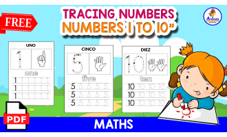 TRACING NUMBERS | NUMBERS 1 TO 10