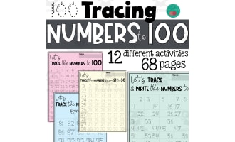 Tracing Numbers to 100 Worksheets