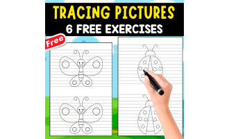 TRACING PICTURES | 6 FREE EXERCISES
