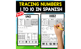 TRACING SPANISH NUMBERS | 1 TO 10 | FREE RESOURCE