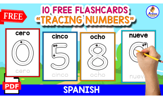 TRACING SPANISH NUMBERS | 10 FREE FLASHCARDS