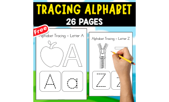 TRACING THE ALPHABET | 26 FREE PAGES | MINIBOOK