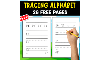TRACING THE ALPHABET MINIBOOK | 26 FREE PAGES