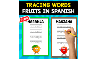 TRACING WORDS IN SPANISH | THE FRUITS