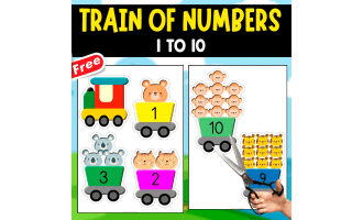 TRAIN OF NUMBERS | 1 TO 10 | CLASSROOM DECOR