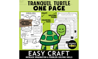 Tranquil Turtle One Page Paper Craft Activities
