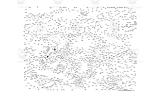 Triceratops Extreme Difficulty Dinosaur Dot-to-Dots / Connect the Dots