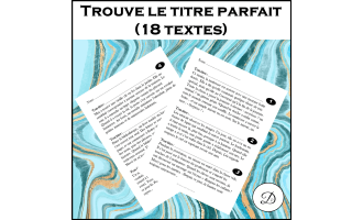 Trouve le titre parfait (18 textes) / Find the perfect title